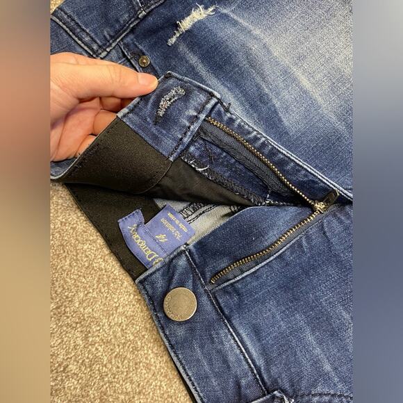 grunge street Democracy Ab Solution distress high rise skinny jean womens sz 14 - Picture 6 of 13